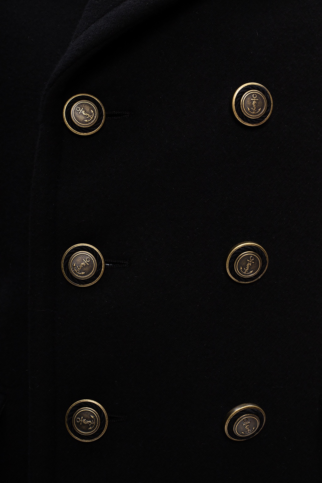 Saint Laurent Wool coat with notch lapels